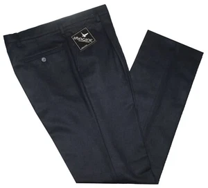 Pantalone uomo flanella misto lana 46 48 50 52 54 56 58 60 blu scuro MADE  ITALY - Picture 1 of 1
