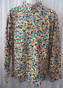 Giorgio DANIELI Shirt VINTAGE Dress Casual Retro CONFITI CAMO Large - Picture 1 of 4
