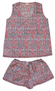 Bedruckter Babypuppenpyjama - Turm Paisley - 100 % Baumwolle - Bild 1 von 3