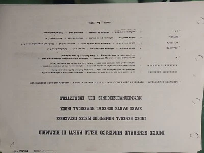 Lancia Fulvia aggiornamento catalogo parti di ricambio 1976 fotocopia - Immagine 1 di 4