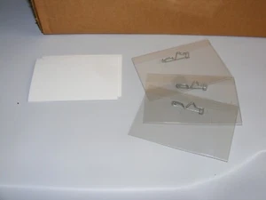 Samsil Lot Of 100 Pieces Name Tag Badge Holder Sleeves With Pin 3x4 In - Picture 1 of 6