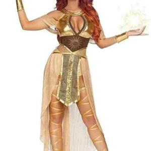 Leg Avenue 3 Pc SUN GODDESS COSTUME Extra Small XS Gold Keyhole Romper Headband - Picture 1 of 14