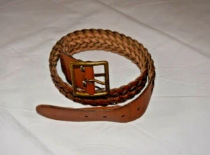 Ralph Lauren Brown Braided Genuine Leather Belt Size 36/90 - Picture 1 of 7