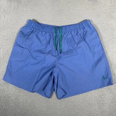 De Colección Polo Deportivo Ralph Lauren Bañador Para Hombres 2XL Azul Forrado Pantalones Cortos 5.5" Poni Foto 1 de 4
