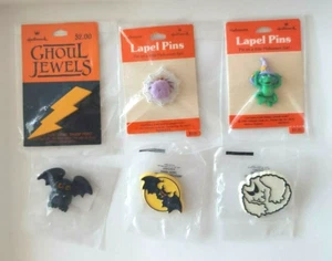 Hallmark Halloween Monster Frosch Zauberer Fledermaus Anstecknadel Set - Bild 1 von 1