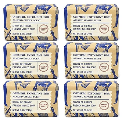 (6) Bars  Trader Joe's Oatmeal Exfoliant Bar Almond Ginger Scent Bar Soap 8.8oz - Image 1 of 2