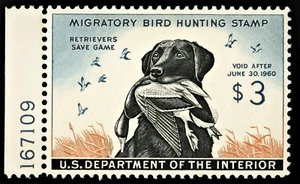 #RW26 1959 US Federal Duck Stamp $3 Migratory Bird Hunting MNH OG CENTERED #82 - Picture 1 of 2