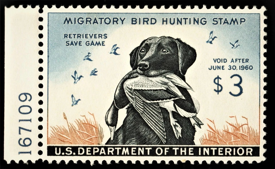 #RW26 1959 US Federal Duck Stamp $3 Migratory Bird Hunting MNH OG CENTERED #82 - Image 1 of 2