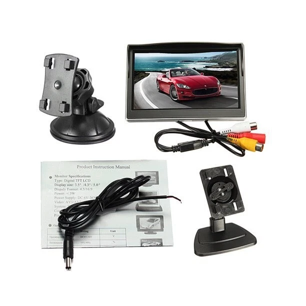 5'' TFT LCD Screen Car Rear View Monitor for Backup Reverse Parking Camera - Image 1 of 4