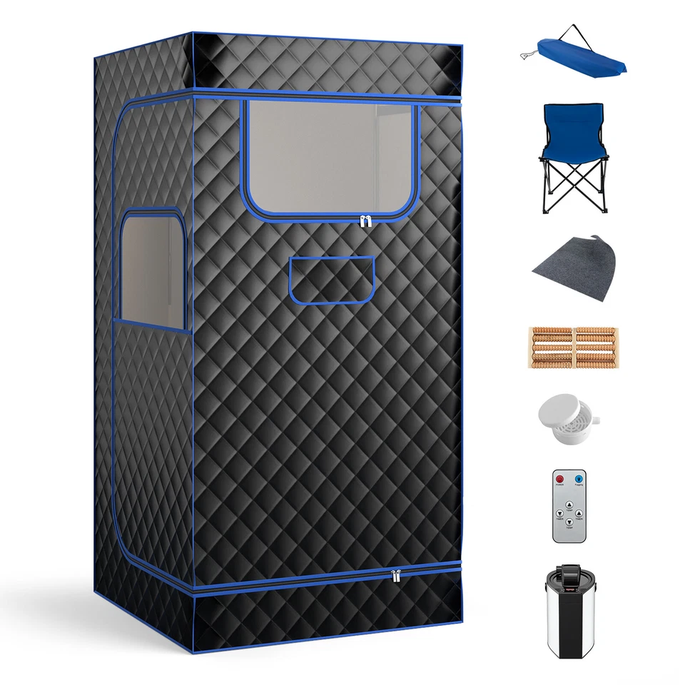 Sauna a vapore mobile 3L sauna domestica cabina termica cabina sauna casa 1000W - Immagine 1 di 1
