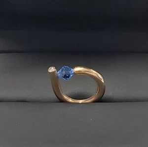 Bunz Ring 1 Spinell & 1 Diamant 0,12ct - 18K / 750 Goldgelb - Bild 1 von 12