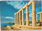 Temple Of Poseidon Cape Sounion Greece Postcard 4X6 Chrome Unposted