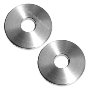 Edelstahl Ronde mit Mittelbohrung V2A geschliffen Wand Geländer Deckel Kappe - Bild 1 von 6