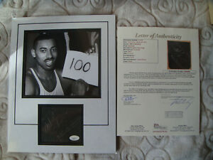 Wilt Chamberlain  signed double matted photo autograph JSA Certified