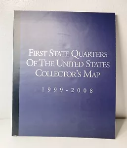 FIRST STATE QUARTERS OF THE UNITED STATES COLLECTOR'S MAP 1999-2008 - Picture 1 of 6