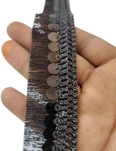 Zari Tassel Fringe Sequence Lace Border for Dresse Saree Lehenga Dupatta 9 Meter - Picture 1 of 25