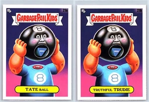 Magic 8 Ball Garbage Pail Kids At Play Spoof Tate & Trudie 2 Card Set - Picture 1 of 2