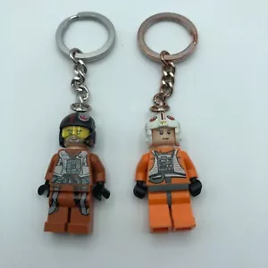 LEGO Star Wars X Wing Pilot y Poe Dameron LLAVEROS minifigura VER FOTOS - Imagen 1 de 2