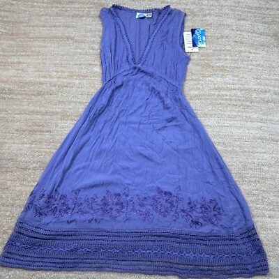 Vestido de Playa Bluewater Para Mujer Pequeño Púrpura Boho Bordado Festival de Verano Foto 1 de 4