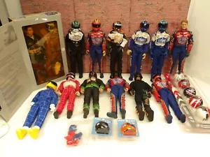 12" Figure 1/6 R/C Race Car Kart Driver Gi joe lot Helmets Nascar F1 - Imagen 1 de 9