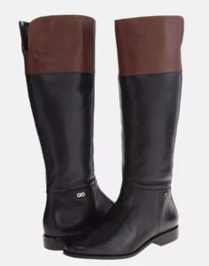 Cole Haan Women's Primrose Riding Zip Tall leather Dress Boots 5 WIDE CALF - Picture 1 of 3