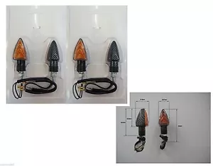 4 FRECCE CARBON LAMPADA CORTE OMOLOGATE per MOTO GUZZI Breva V 750 i.e. - Foto 1 di 1