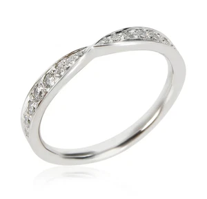 $3,100 TIFFANY & CO HARMONY PAVÉ DIAMOND PLATINUM WEDDING ENGAGEMENT BAND RING 6 - Picture 1 of 6