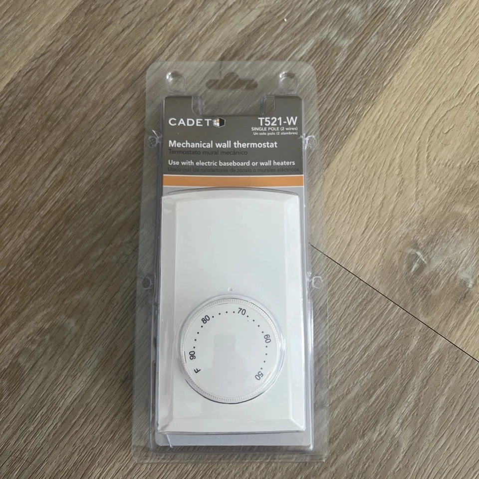 Termostato mecánico de pared de un solo polo Cadet T521-W - blanco (08300) Foto 1 de 1