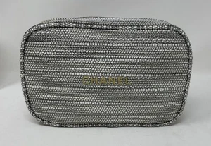 CHANEL Holiday 2022 Cosmetic Clutch Bag Beige Silver Tweed Pouch NO PRODUCTS NEW - Picture 1 of 16