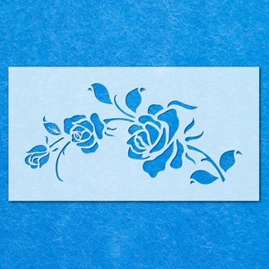 Pochoir de jardin plan branche rose, peinture aérographe mylar art mural artisanat - Photo 1 sur 30