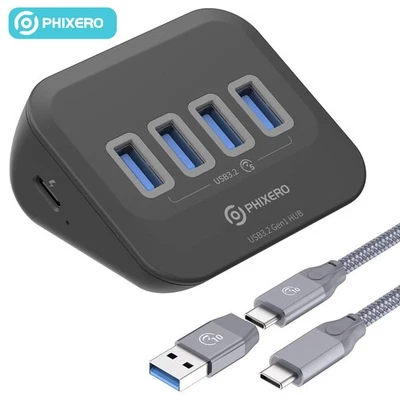 4IN1 USB 3.2 Docking Station Hub Type C Splitter Adapter Multi Port 5/10Gbps PC - Image 1 of 4