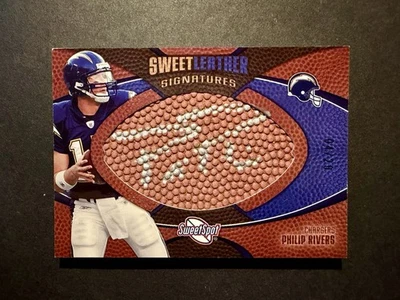 2006 UD Sweet Spot PHILIP RIVERS Sweet Leather Auto 4/20 Chargers #SLS-PR - Image 1 of 2