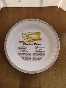 Vintage 1981 Watkins Käse Kuchen Keramik Back- & Servierform mit Rezept 11" - Bild 1 von 5