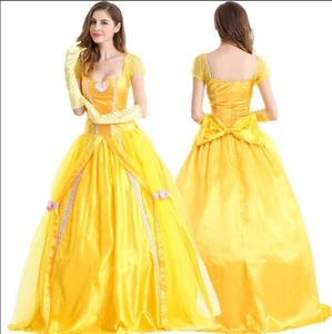 Costume vestito donna Halloween La Bella e la Bestia Belle Cosply - Foto 1 di 2