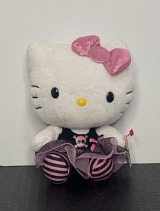 Peluche TY Sanrio Hello Kitty Goth Emo Punk 6” 2013 - Imagen 1 de 10