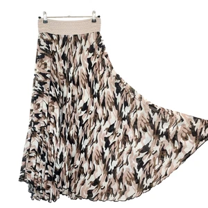 Loyd/Ford Pleated Midi Skirt Sz M Desert Camo Print Boho Festival Boutique $288 - Picture 1 of 20