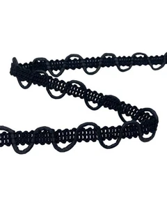 Passamaneria Asole Occhielli Similpelle Nero Corsetti Bustini Alta 12 Mm AR-9102 - Imagen 1 de 4