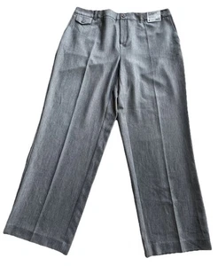 Avenue Women 14 average gray classic straight leg coin pocket trouser pants DD - Picture 1 of 9