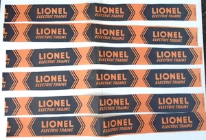 LIONEL ELECTRIC TRAINS BOX TAPE - REPRODUCTION - 6 PIECES - Picture 1 of 1