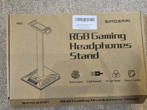 RGB-Kopfhörerständer Halterung Headset Kopfhörer Ständer USB für Desktop PC - Bild 1 von 6