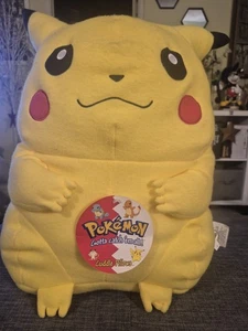 Vintage Pokemon Pikachu Kuschelkissen Jumbo 22 Zoll Plüsch - Bild 1 von 3