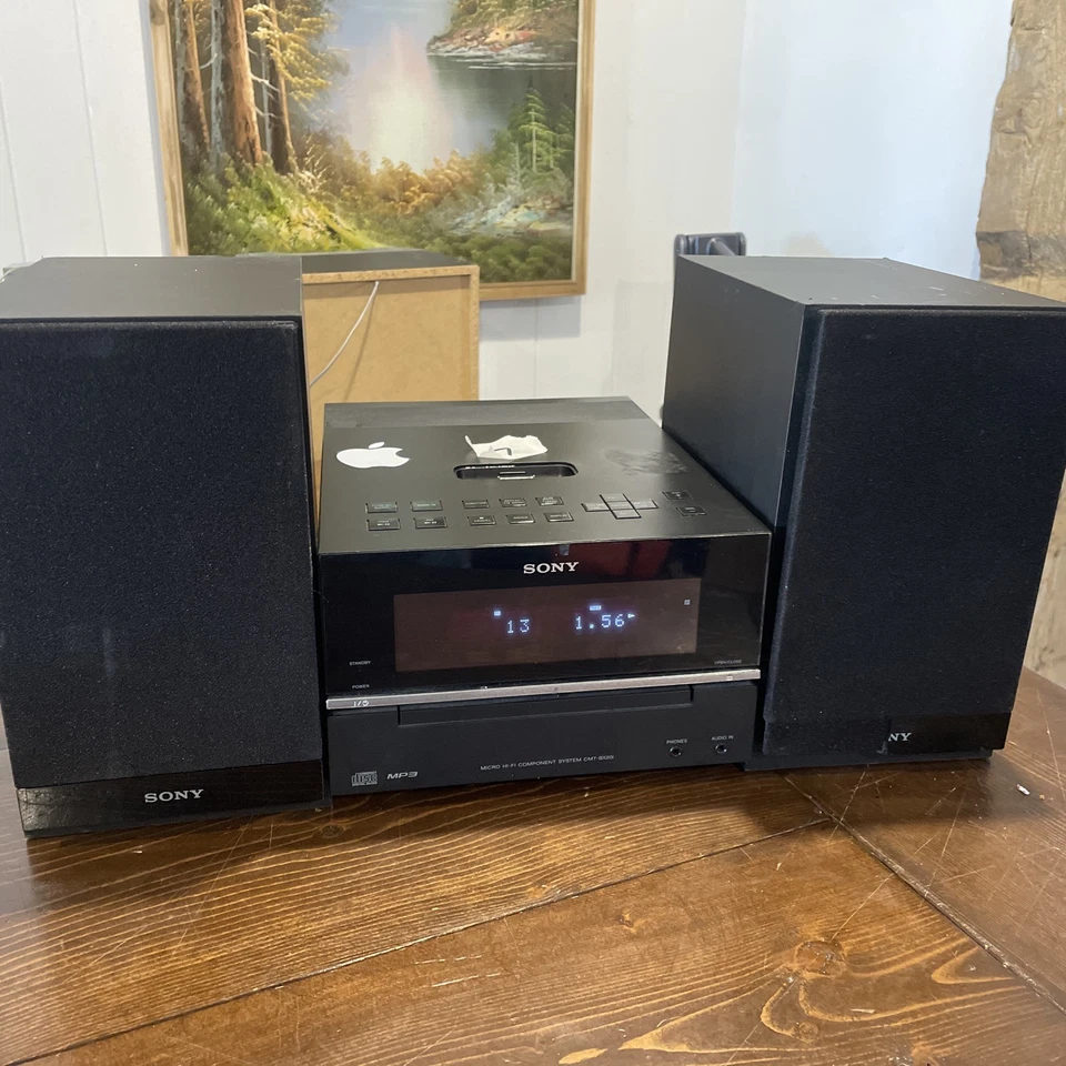 Sony CMT-BX20i Micro Hi-Fi Shelf System CD Radio iPod Dock W 2 Speakers Tested - Image 1 of 4