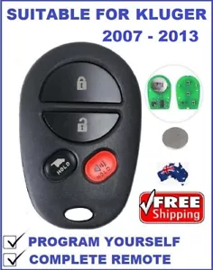 REMOTE FOB Suitable for TOYOTA KLUGER 2007 2008 2009 2010 2011 2012 2013 - Picture 1 of 3