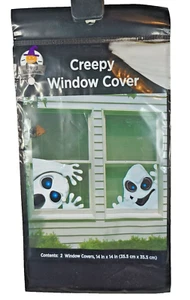 Ghosts HALLOWEEN Spooky Decorative Plastic Window Cover   14 X 14  Inch  New - Picture 1 of 3