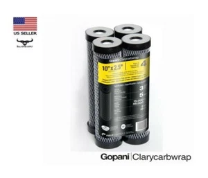 4 pack 10"x2.5" Whole House Water Replacement Filter 5 Micron 15,000 Gallon Life - Picture 1 of 12