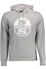 North Sails Chic Gray Hooded Cotton Men's Sweatshirt Authentic
