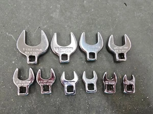 CRAFSTMAN 10PC SAE CROW-FOOT SET 3/8 DRIVE 94362 IN PLASTIC CASE GREAT SHAPE!! - Picture 1 of 3