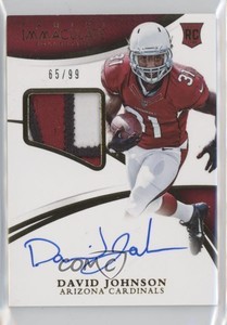 2015 Panini Immaculate /99 David Johnson #142 RPA Rookie Patch Auto RC