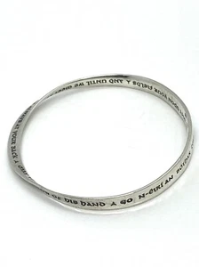 Sterling Mobius Irish Blessing Bracelet May The Road Rise To Meet You Sz 7 - Picture 1 of 8
