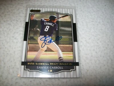 2008 RAZOR SIGNATURE RC SAWYER CARROLL AUTO SIGNED #61 SAN DIEGO PADRES - Image 1 of 2